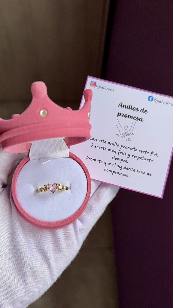 Anillo promesa corazón 